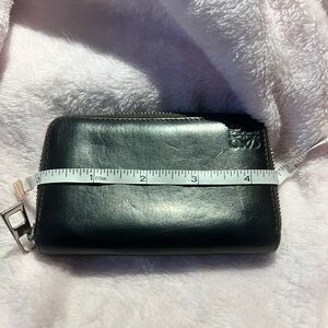 Loewe Black Leather Small Zippy Wallet